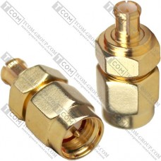 Переходник штекер SMA - штекер MCX, латунь, gold