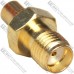 Переходник гнездо SMA - гнездо MCX, латунь, gold