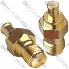 Переходник гнездо SMA - штекер MCX, латунь, gold