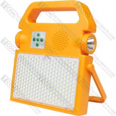 Прожектор аккумуляторный портативный с солнечной панелью, 100W, 3.7V, 5000mAh, IP65 Прожектор аккумуляторный портативный с солнечной панелью, 100W, 3.7V, 5000mAh, IP65