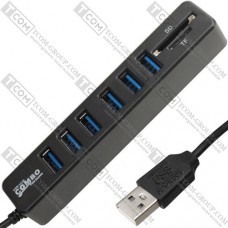 USB HUB на 6 портов USB 3.0, с картридером
