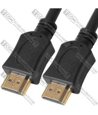 Шнур HDMI TCOM, штекер - штекер, Vers-1.4, Ø6мм, 1м, чёрный