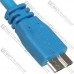 Шнур USB (штекер USB А - штекер micro USB type B), Version 3.0, 30см, синий