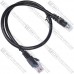 Патчкорд RJ-45, UTP кат-5E, чёрный, 0,5м