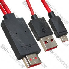 Шнур HDTV (штекер micro USB - штекер HDMI + штекер USB), 2м, в коробке Шнур HDTV (штекер micro USB - штекер HDMI + штекер USB), 2м, в коробке