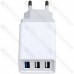 Мережевий зарядний пристрій на 3 гнізда USB, 5V~3A, 9V~2A, 12V~1.67A, білий Мережевий зарядний пристрій на 3 гнізда USB, 5V~3A, 9V~2A, 12V~1.67A, білий