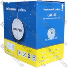 Кабель FTP Сat.5e EUROSAT 4×2×(0,51CU), диам.-5,6мм, белый, 305м