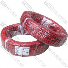Провод силиконовый 2 жилы 26AWG (2х0,15мм.кв.) TinCU, красно-чёрный, 200м