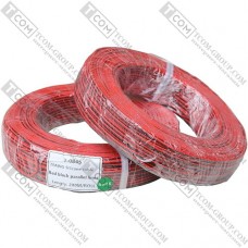 Провод силиконовый 2 жилы 20AWG (2х0,52мм.кв.) TinCU, красно-чёрный, 200м