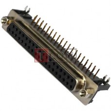 Гнездо DRB-37pin TCOM, монтажное, угловое, для платы