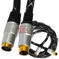 Шнур TCOM, штекер mini din 4pin - гнездо mini din 4pin, gold, с фильтрами, 1.5м