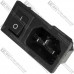 Штекер сетевой 3pin, монтажный, с клавишей, корпус пластик Штекер сетевой 3pin, монтажный, с клавишей, корпус пластик
