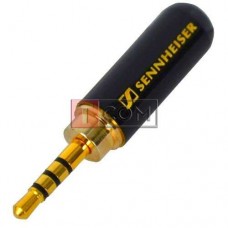 Штекер 2.5мм 4C Sennheiser, металлический корпус, чёрный