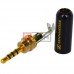 Штекер 2.5мм 4C Sennheiser, металлический корпус, чёрный