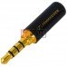 Штекер 3.5мм 4C Sennheiser, металевий корпус, чорний