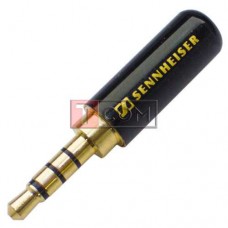 Штекер 3.5мм 4C Sennheiser, металлический корпус, чёрный