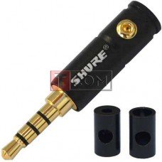 Штекер 3.5мм 4C, SHURE, металлический корпус, чёрный