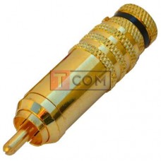 Штекер RCA TCOM, профессиональный, gold, Ø8мм