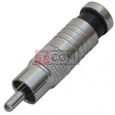 Штекер RCA TCOM, для кабеля RG-6, компрессионный, медь