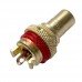 Гнездо RCA TCOM, монтажное, gold, корпус металлический, с изолятором, красная полоса