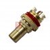 Гнездо RCA TCOM, монтажное, gold, корпус металлический, с изолятором, красная полоса Гнездо RCA TCOM, монтажное, gold, корпус металлический, с изолятором, красная полоса