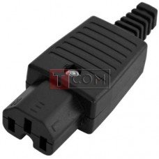 Гнездо сетевое 3pin TCOM, под шнур, медь, корпус пластик