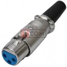 Гніздо CANON (XLR) TCOM, 3pin, під шнур, корпус металевий