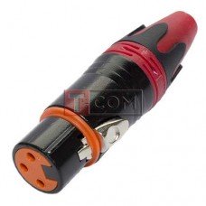 Гнездо CANON (XLR) Jinsanhu, 3pin, под шнур, черное