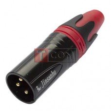 Штекер CANON (XLR) Jinsanhu, 3pin, под шнур, черное
