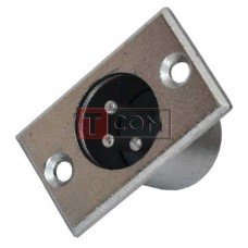 Штекер CANON (XLR) 3pin, монтажный, корпус металлический