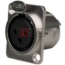 Гнездо CANON (XLR) 3pin, монтажное