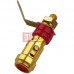Зажим акустический одинарный металлический gold, красный