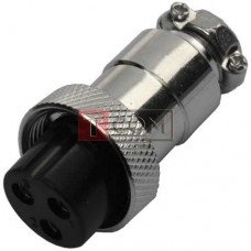 Разъём MIC 323, TCOM, гнездо, под кабель, 3pin, Ø16мм