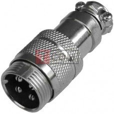 Разъём MIC 344, "штекер", под кабель, 4pin, Ø16мм