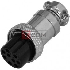 Разъём MIC 329, "гнездо", под кабель, 9pin, Ø16мм