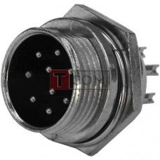 Разъём MIC 339, "штекер", монтажный, 9pin, Ø16мм