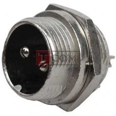Разъём MIC 332 mini TCOM, штекер, монтажный, 2pin, Ø12мм