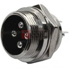 Роз'єм MIC 334 mini TCOM, штекер, монтажний, 4pin, Ø12мм