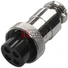 Разъём MIC 324 big TCOM, гнездо, под кабель, 4pin, Ø20мм