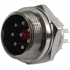 Разъём MIC 338 big TCOM, штекер, монтажный, 8pin, Ø20мм