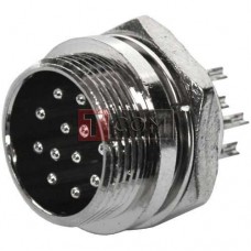 Разъём MIC 3312 big TCOM, штекер, монтажный, 12pin, Ø20мм