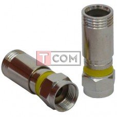 Штекер F (RG-6) TCOM, компрессионный, латунь