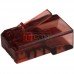 Штекер 8р8с (RJ-45) прозрачно-коричневый