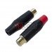 Гнездо RCA SoundProf Line, кабельное чёрное, пара (2шт)