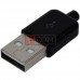 Штекер USB тип A TCOM, под шнур, бакелит, чёрный