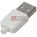 Штекер USB тип A TCOM, под шнур, бакелит, белый