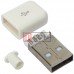 Штекер USB тип A TCOM, під шнур, бакеліт, білий Штекер USB тип A TCOM, під шнур, бакеліт, білий