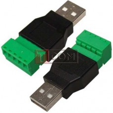 Штекер USB тип A, c клемної колодкою (під гвинт)