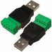 Штекер USB тип A, c клеммной колодкой (под винт)