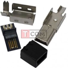 Штекер mini USB 5pin TCOM, под шнур, разборной